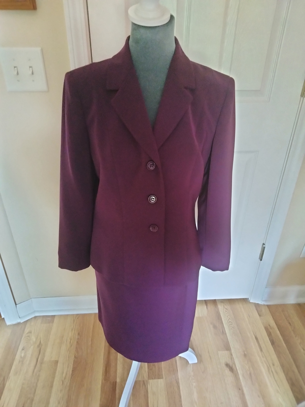 Kasper Plum Women's Blazer and Skirt Suit